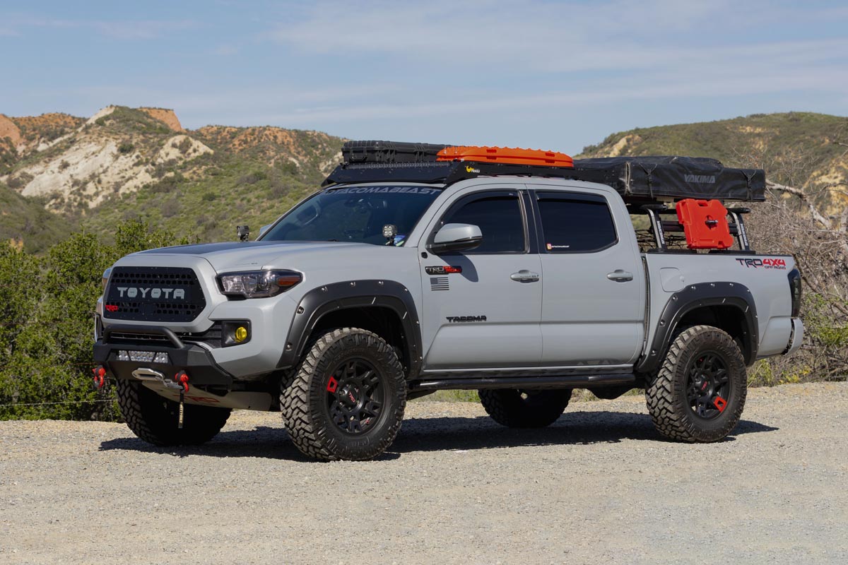 Rough Country Defender Pocket Fender Flare Black For Toyota Tacoma 16-23 A-T11621-218
