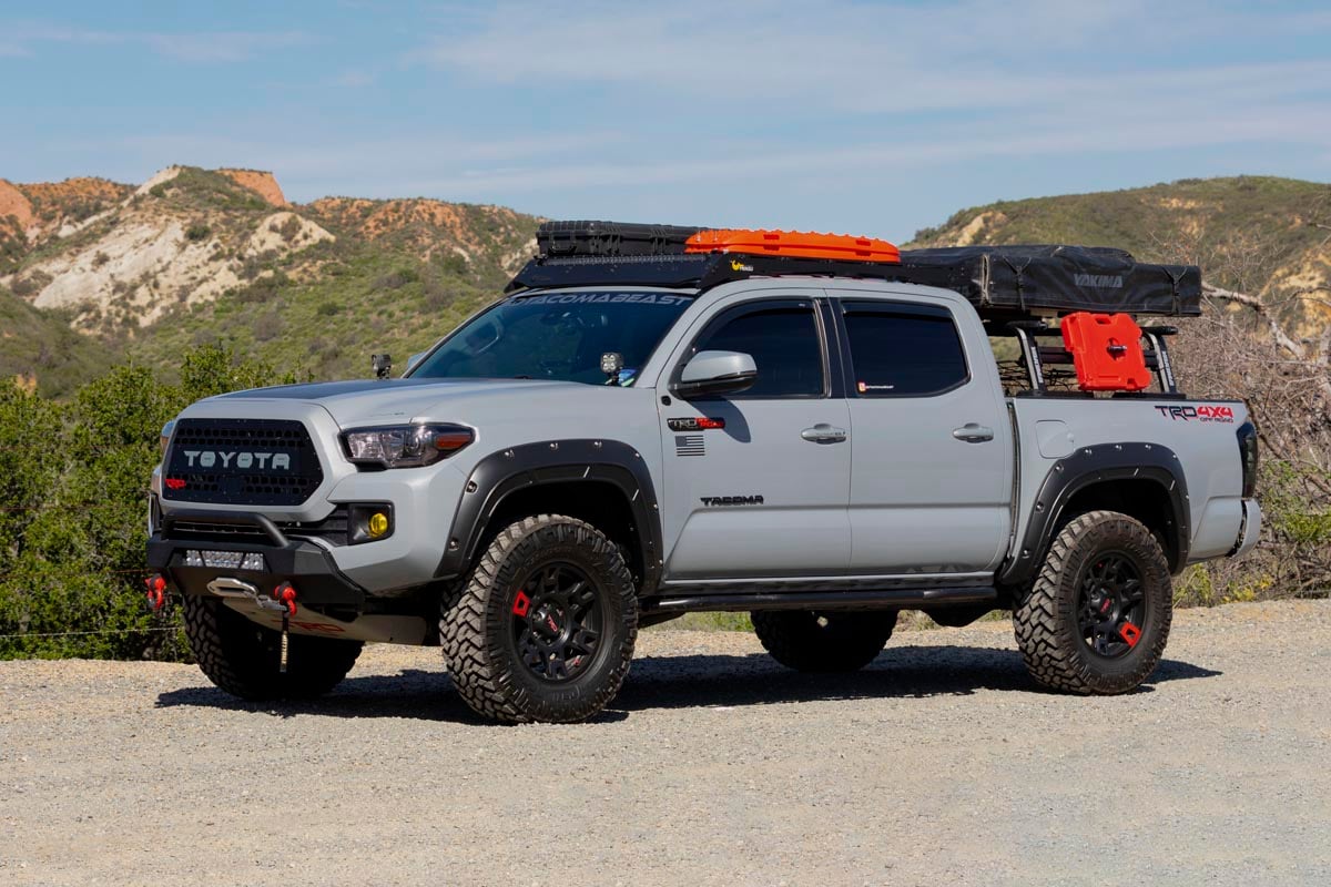 Rough Country Fender Flares Defender 6V7 Army Green Toyota Tacoma 16-23 A-T11621-6V7