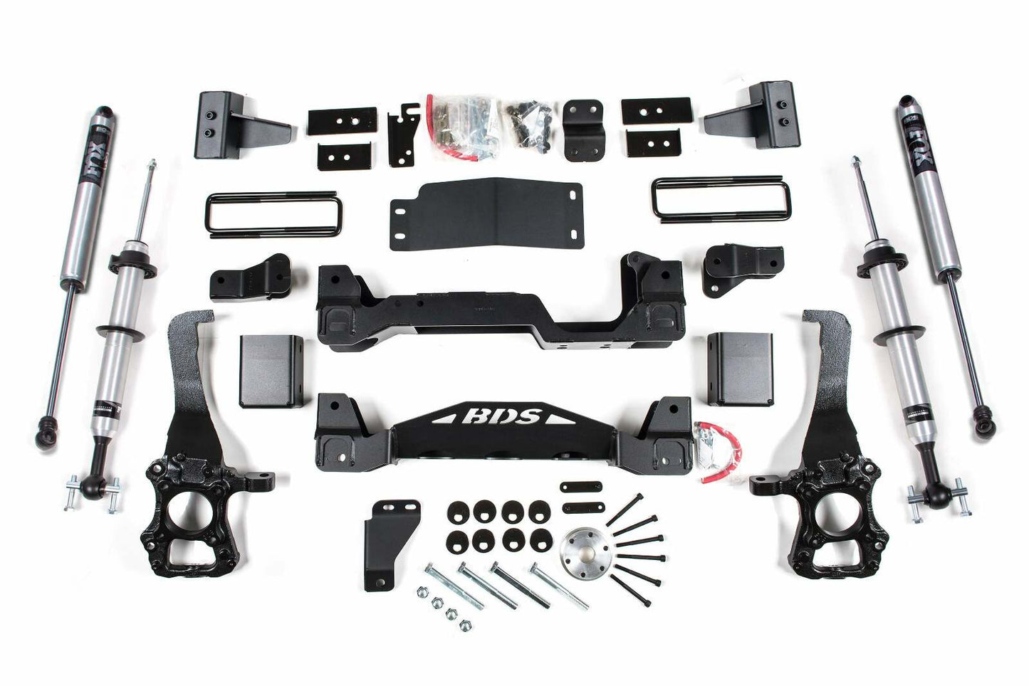 2015-2020 Ford F150 4wd 4" Suspension Lift Kit, 3" Rear Block - Fox 2.0 IFP PS Snap Ring Front, Fox 2.0 IFP PS Rear