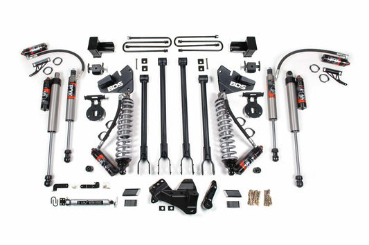 2017-2019 Ford F250/F350 4wd 4" 4-Link Suspension Lift Kit, 2" Rear, Block, Diesel, 3 Leaf Main - Fox 2.5 PES C/O Front, Fox 2.0 IFP PS Aux Front, Fox 2.0 IFP PS Rear
