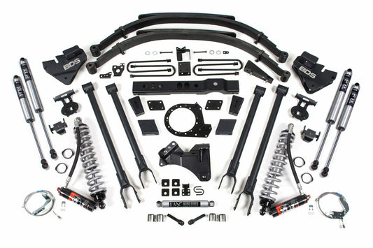 2017-2019 Ford F250/F350 4wd 8" 4-Link Suspension Lift Kit, 7" Rear, Spring, Diesel - Fox 2.5 PES C/O Front, Fox 2.0 IFP PS Aux Front, Fox 2.0 IFP PS Rear