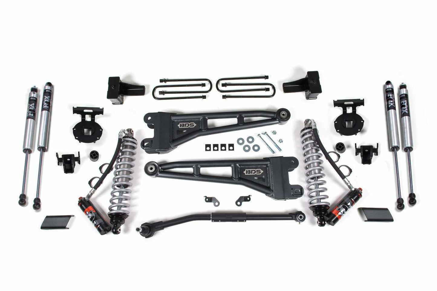 2017-2019 Ford F250/F350 4wd 2.5" Radius Arm Suspension Lift Kit, 1" Rear, Block, Diesel - Fox 2.5 PES C/O Front, Fox 2.0 IFP PS Aux Front, Fox 2.0 IFP PS Rear