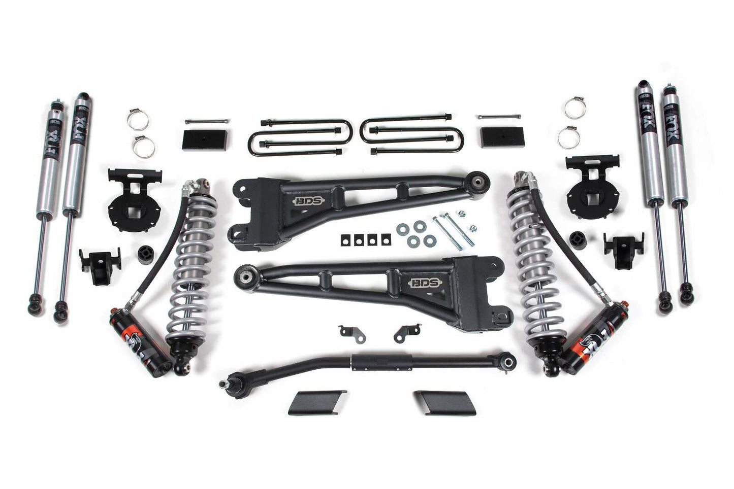 2020-2022 Ford F250/F350 4wd 3" Radius Arm Suspension Lift Kit, 1" Rear, Block, Diesel - Fox 2.5 PES C/O Front, Fox 2.0 IFP PS Aux Front, Fox 2.0 IFP PS Rear