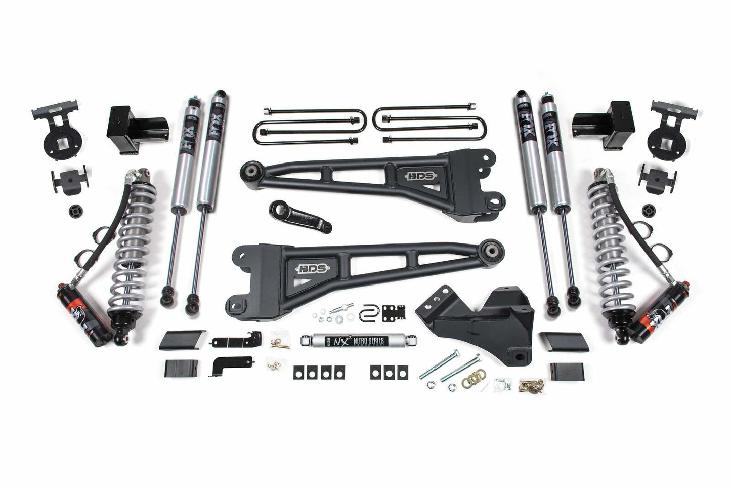 2020-2022 Ford F250/F350 4wd 5" Radius Arm Suspension Lift Kit, 3" Rear, Block, Diesel - Fox 2.5 PES C/O Front, Fox 2.0 IFP PS Aux Front, Fox 2.0 IFP PS Rear