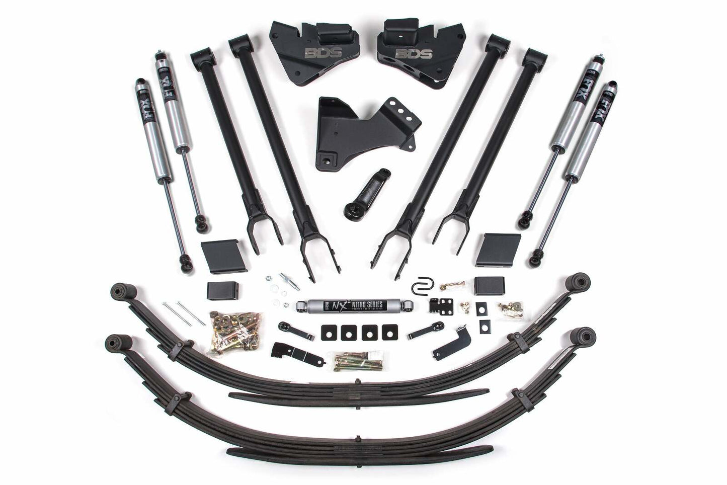 17-19 Ford F250/F350 4" 4 Link Suspension System w/Replacement Rear Leaf Springs - DSL