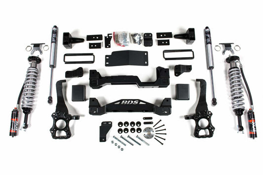 2015-2020 Ford F150 4wd 4" Coilover Suspension System, 2" Rear Block, 2.5 Front w/DSC, and 2.5 Rear w/DSC