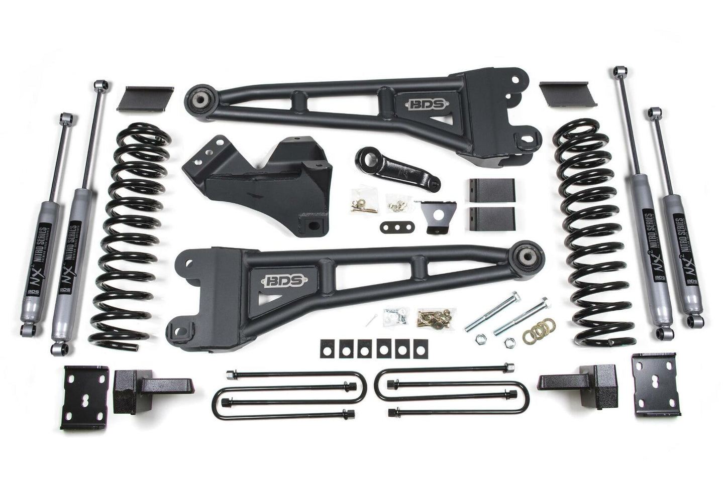 2011-2016 Ford F250/F350 4wd 4" Radius Arm Lift Kit, Diesel - NX2 Front, NX2 Rear