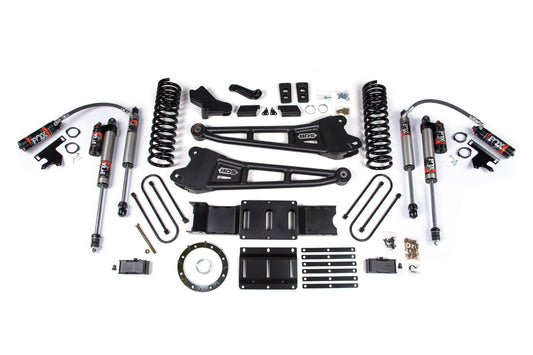 2019-2024 Ram 3500 4" Radius Arm Suspension Lift, 2" Rear, Block, Gas w/ overload, 6 bolt T-Case - Fox 2.5 PES R/R DSC Front, Fox 2.5 PES P/B DSC Rear