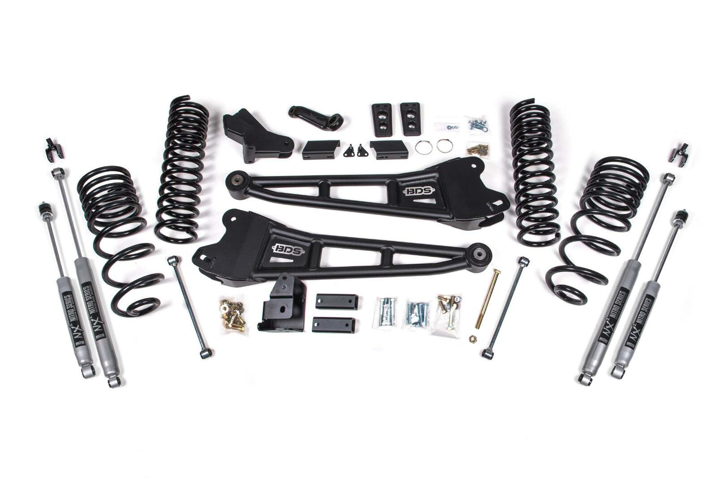 2014-2018 Ram 2500 4" Radius Arm Suspension Lift, 2.5" Rear, Spring, Gas - Fox 2.5 PES R/R  Front, Fox 2.5 PES P/B  Rear