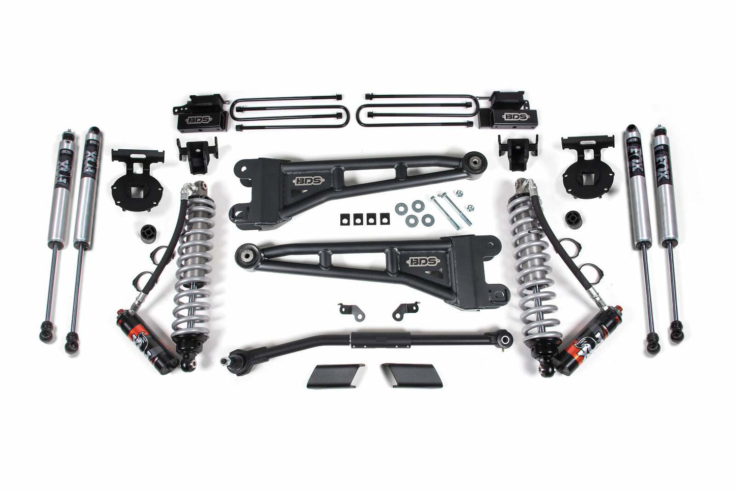 2020-2022 Ford F450 4wd 3" Radius Arm Suspension Lift Kit, 1" Rear Lift, Block, Diesel - Fox 2.5 PES C/O Front, Fox 2.0 IFP PS Aux Front, Fox 2.0 IFP PS Rear