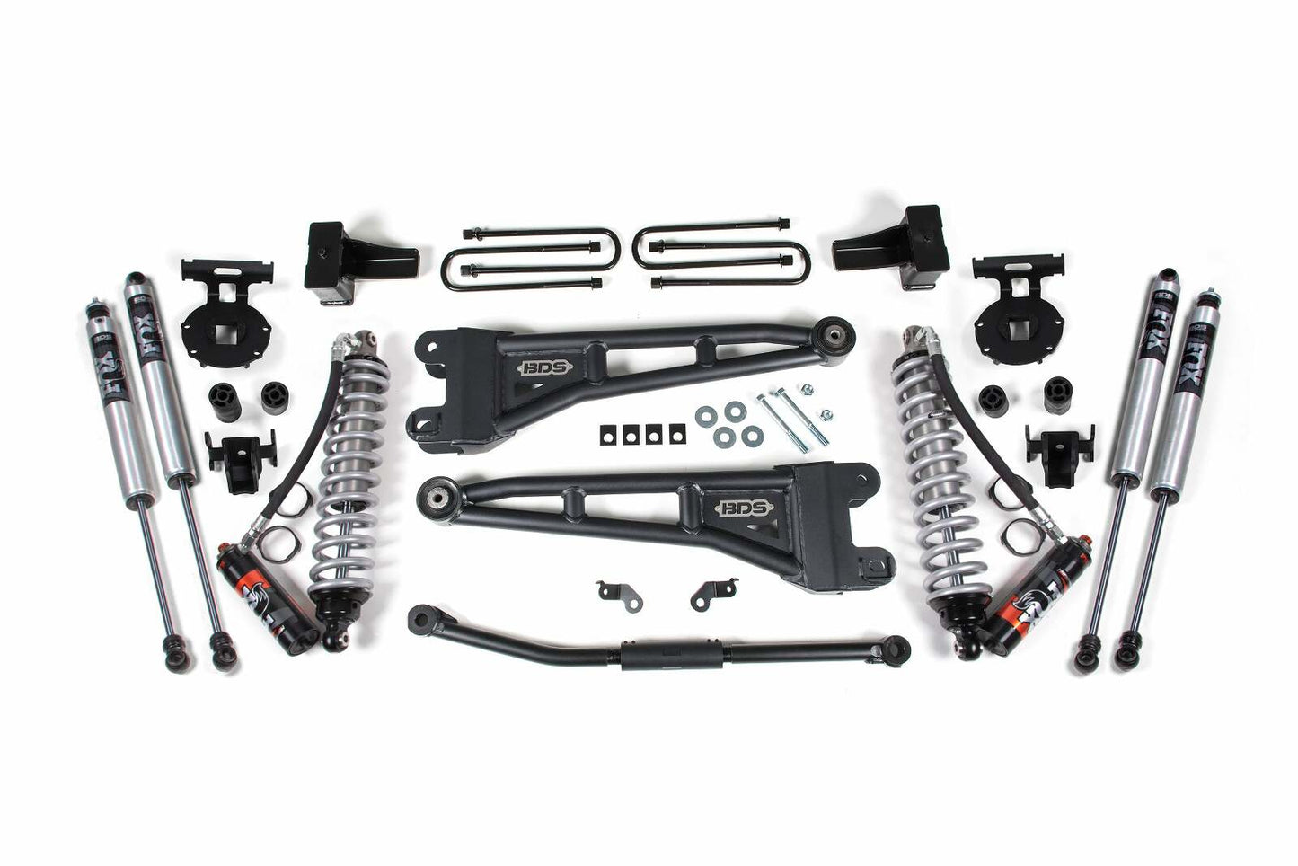 2011-2016 Ford F250/F350 4wd 2.5" Radius Arm Suspension Lift Kit, Diesel - Fox 2.5 PES C/O Front, Fox 2.0 IFP PS Aux Front, Fox 2.0 IFP PS Rear