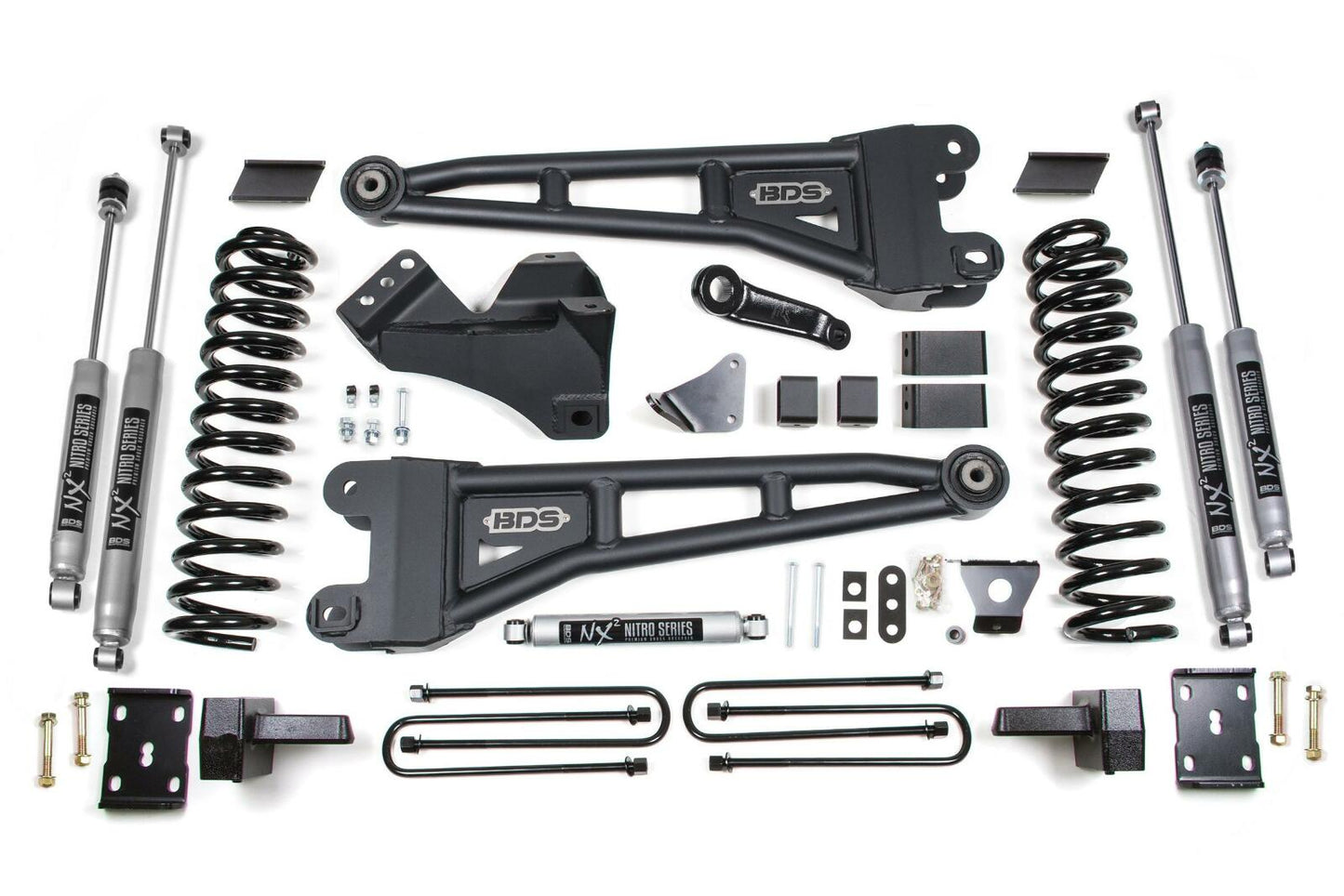 2008-2010 Ford F250/F350 4wd 6" Radius Arm Suspension Lift Kit, 3" Rear Lift, Block, Gas, w/ overload - NX2