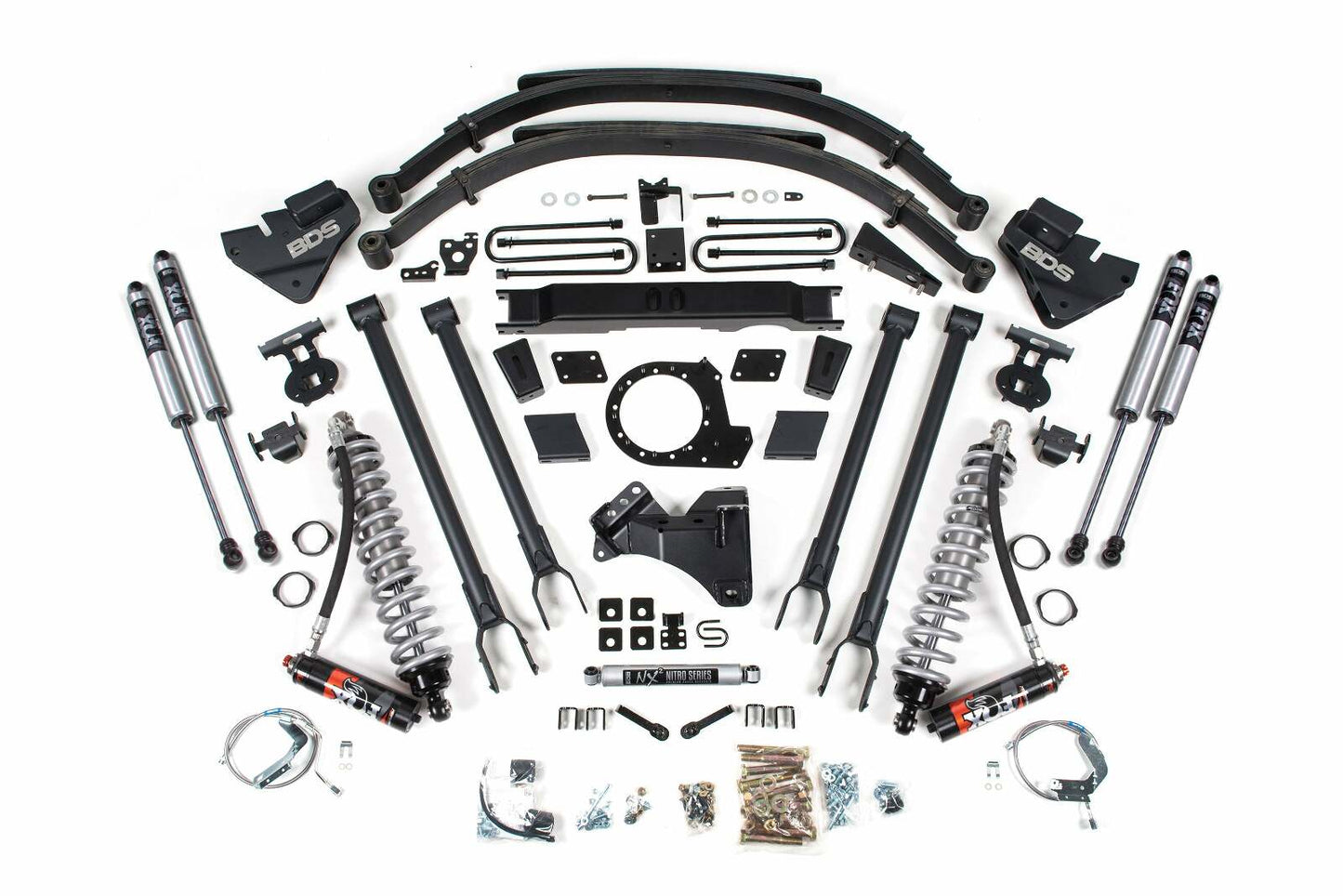 2020-2022 Ford Superduty 9" 4-Link Suspension System Fox 2.5 Performance Elite Coilover Front, 2.0 PS Rear