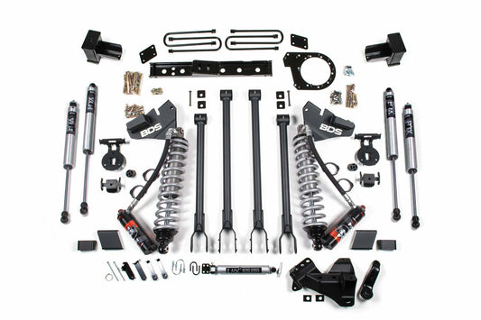 2017-2019 Ford F250/F350 4wd 6" 4-Link Suspension Lift Kit, 4" Rear, Block, Diesel, 3 Leaf Main - Fox 2.5 PES C/O Front, Fox 2.5 PES Aux Front, Fox 2.5 PES Rear