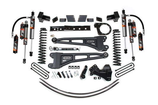 2020-2022 Ford F250/F350 4wd 7" Radius Arm Suspension Lift Kit, 5" Rear, Leaf Spring, Diesel - Fox 2.5 PES Shocks