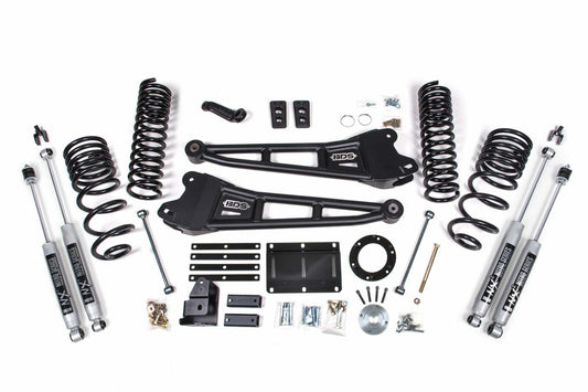 2014-2018 Ram 2500 4wd, 6" Radius Arm Suspension Lift Kit, 4" Rear, Spring - Diesel w/ Coil Spring Rear - FOX 2.0 IFP PS Shocks