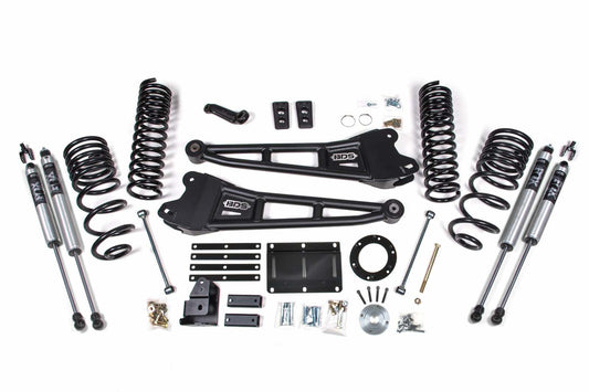 2014-2018 Ram 2500 4wd, 5.5" Radius Arm Suspension Lift Kit, 4" Rear, Spring - Gas w/ Coil Spring Rear- NX2 Shocks