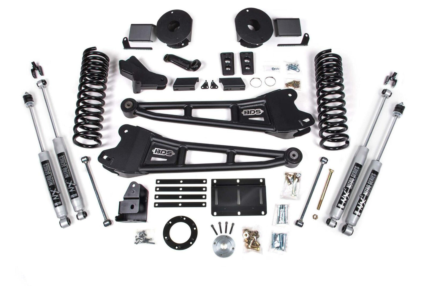 2014-2018 Ram 2500 4wd, 6" Radius Arm Suspension Lift Kit, 5" Rear, Spacer - Diesel w/ Rear Air Ride - NX2 Shocks