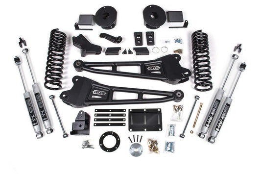 2014-2018 Ram 2500 4wd, 5.5" Radius Arm Suspension Lift Kit, 5" Rear, Spacer - Gas w/ Rear Air Ride - NX2 Shocks