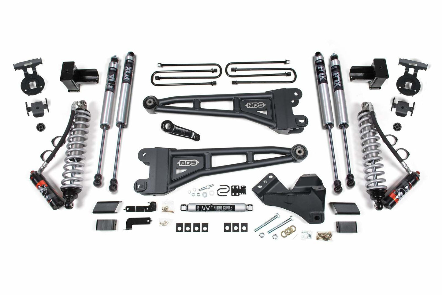 2024 Ford F250/F350 4wd 5" Radius Arm Suspension Lift Kit, 3" Rear, Leaf Spring, Diesel - Fox 2.5 PES C/O Front, Fox 2.0 IFP Aux Front, Fox 2.0 IFP PS Rear