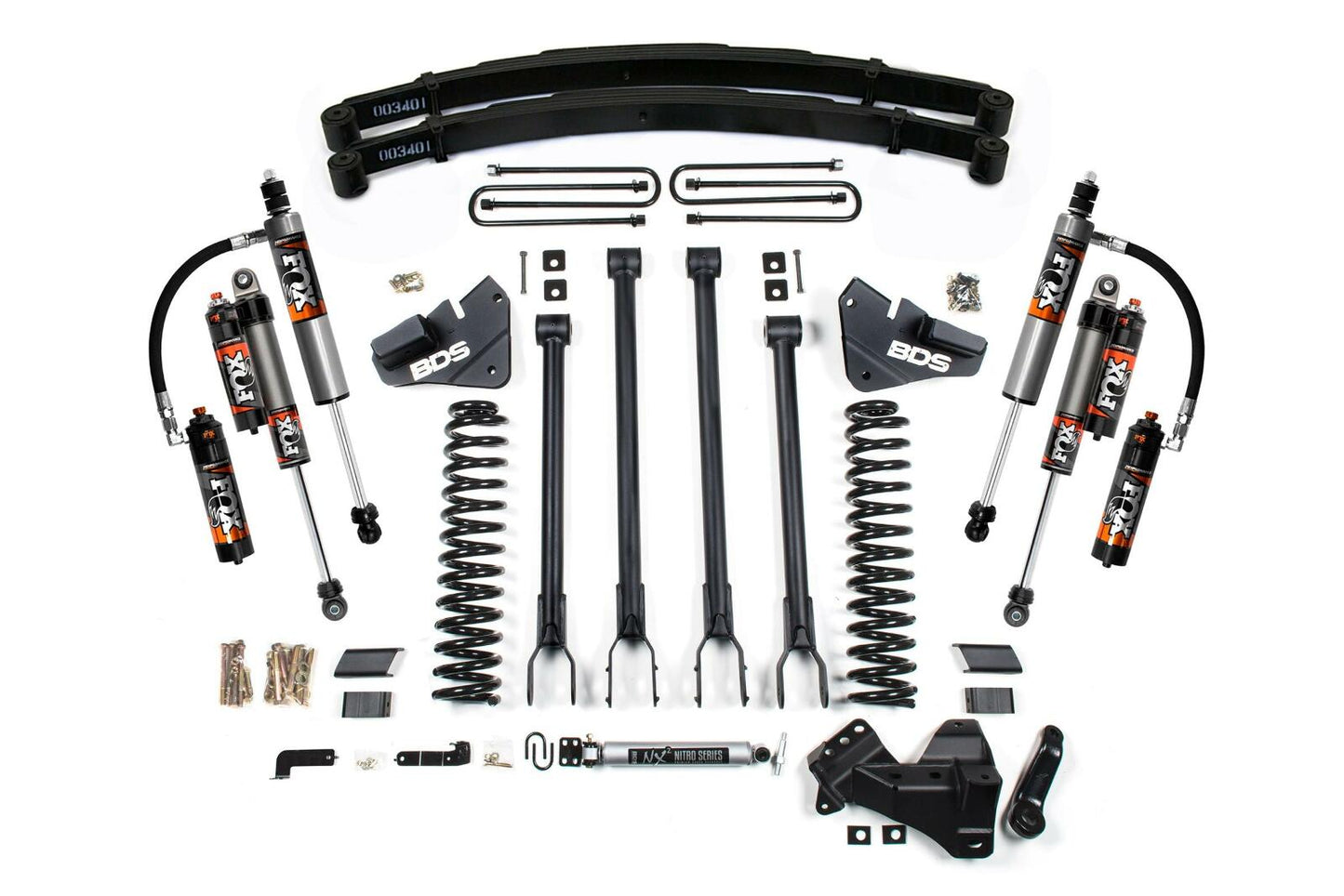 2020-2022 Ford F250/F350 4wd 5" 4-Link Suspension Lift Kit, 3" Rear, Leaf Spring, Gas - Fox 2.5 PES Shocks