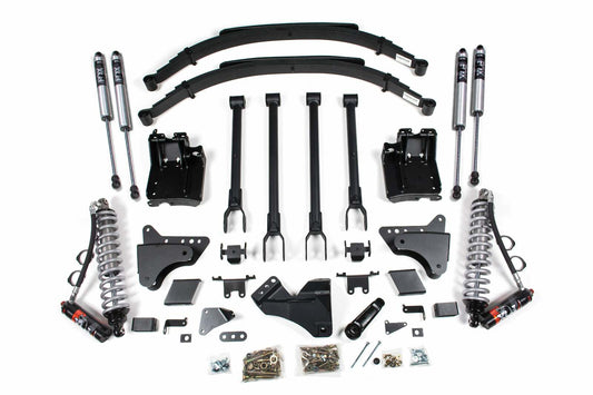 2011-2016 Ford F250/F350 4wd 6" 4-Link Suspension Lift Kit, 6" Rear, Spring, Diesel, 2" OE Block - Fox 2.5 PES C/O Front, Fox 2.0 IFP PS Aux Front, Fox 2.0 IFP PS Rear