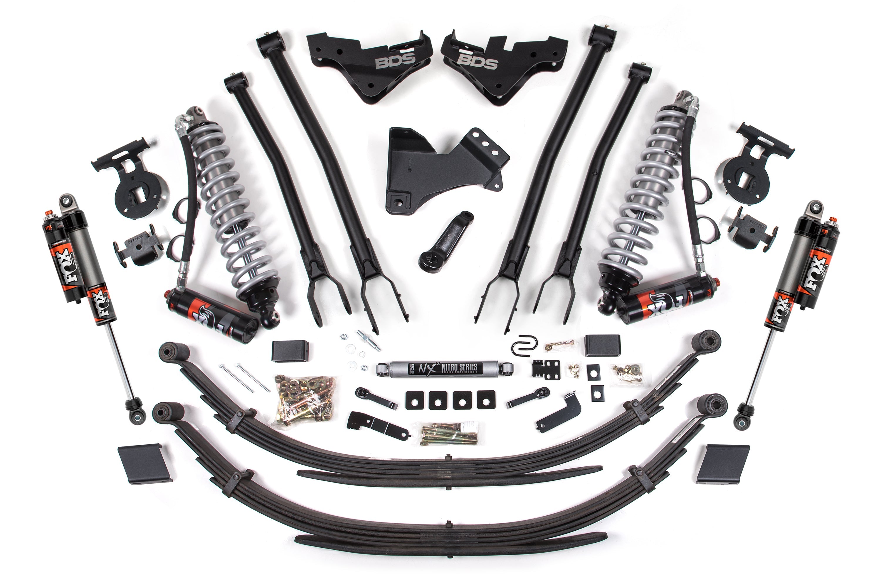 5 Inch Lift Kit w/ 4-Link | FOX 2.5 Performance Elite Coil-Over Conversion | Ford F250/F350 Super Duty (23-25) 4WD | Diesel -3