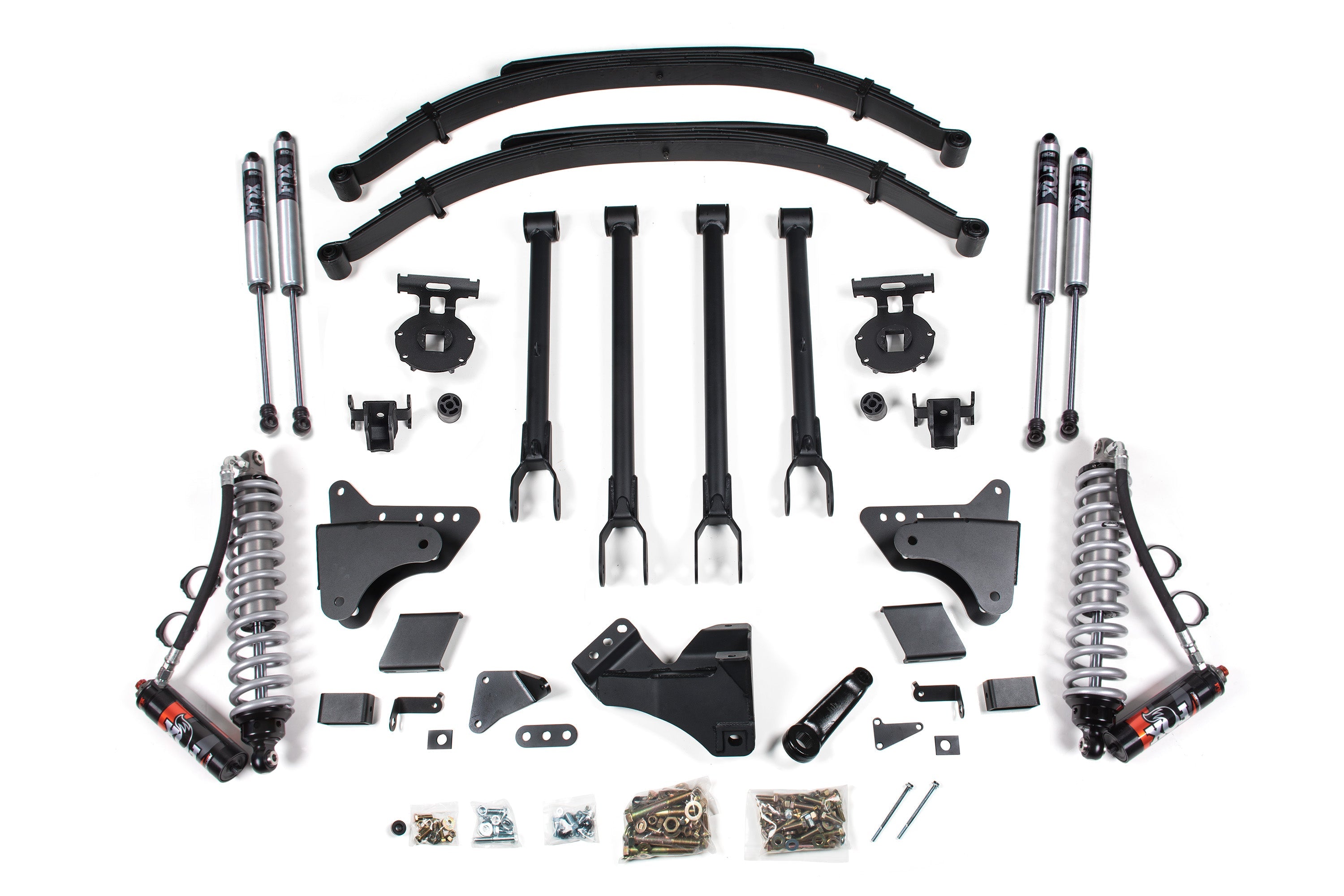 8 Inch Lift Kit | 4-Link & FOX 2.5 Performance Elite Coil-Over Conversion | Ford F250/F350 Super Duty (11-16) 4WD -1