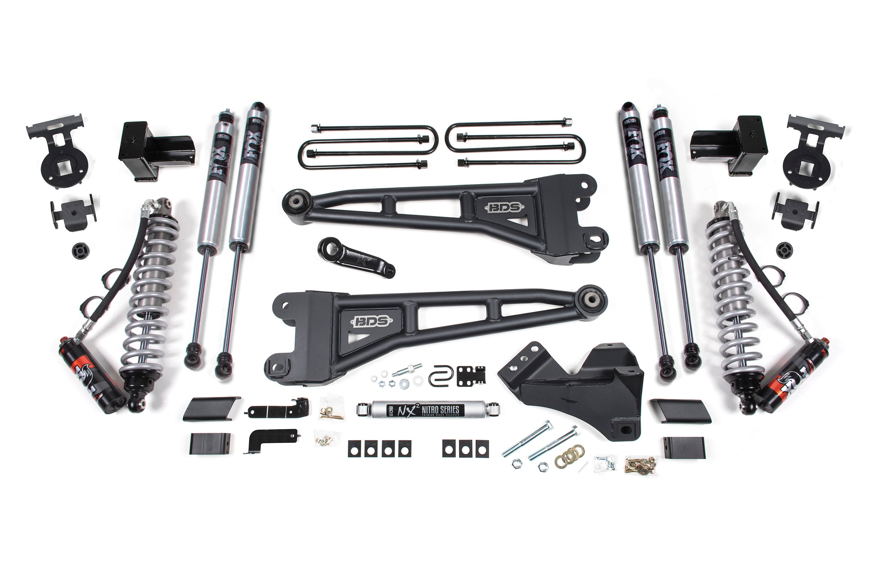 4 Inch Lift Kit w/ Radius Arm | FOX 2.5 Performance Elite Coil-Over Conversion | Ford F250/F350 Super Duty (17-19) 4WD | Diesel -1