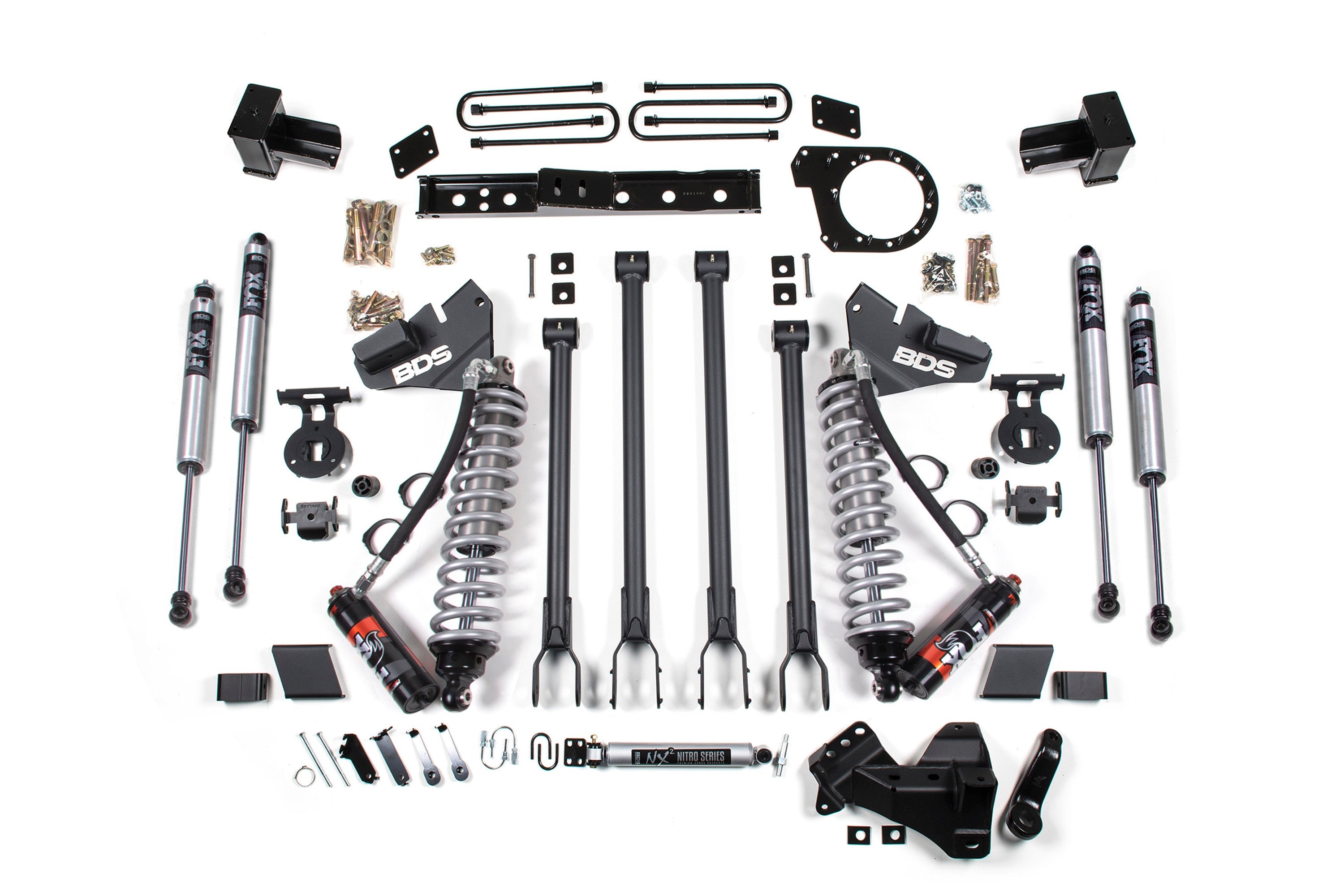 6 Inch Lift Kit w/ 4-Link | FOX 2.5 Performance Elite Coil-Over Conversion | Ford F250/F350 Super Duty (17-19) 4WD | Diesel -1
