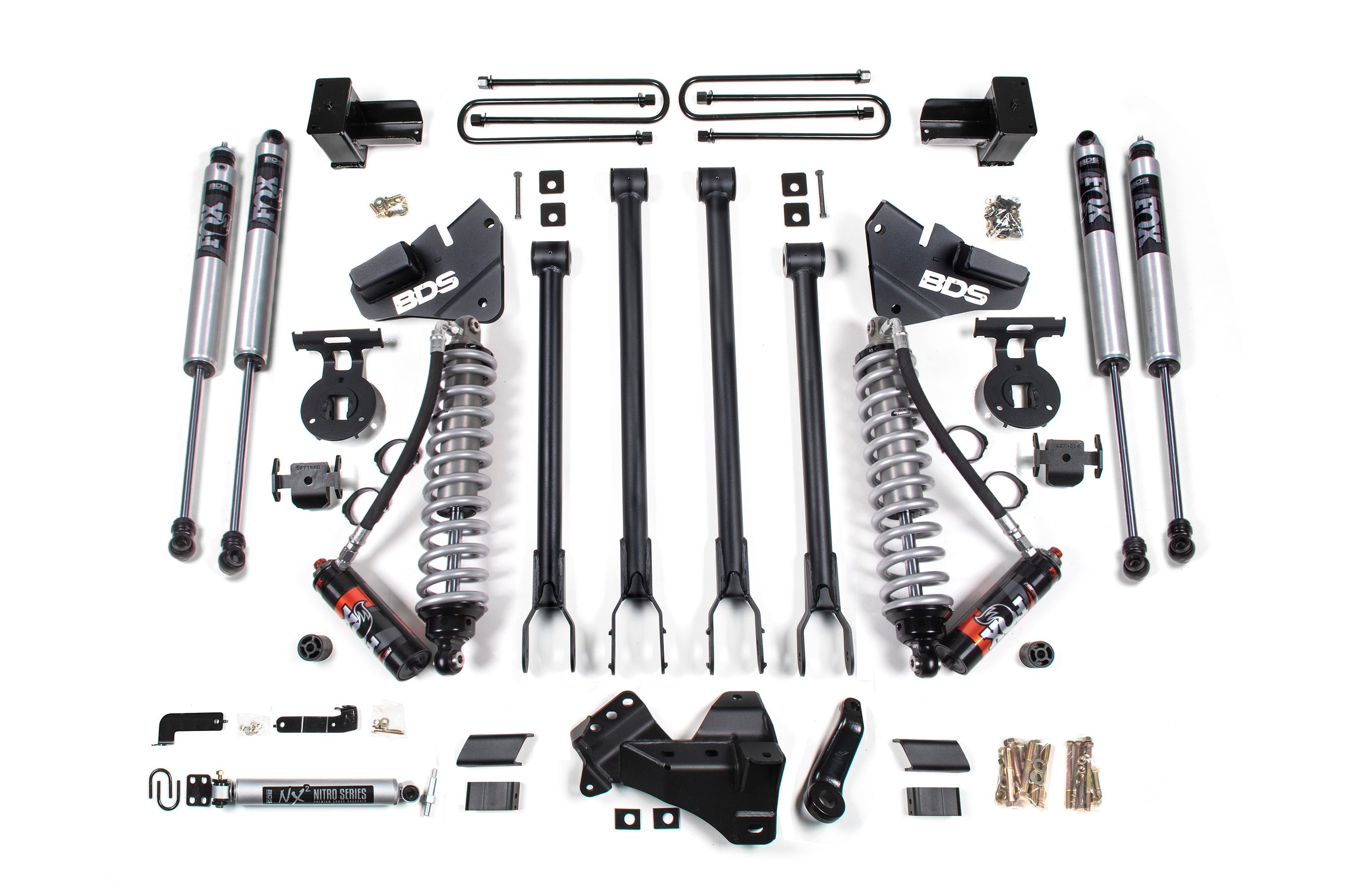 4 Inch Lift Kit w/ 4-Link | FOX 2.5 Performance Elite Coil-Over Conversion | Ford F350 Super Duty DRW (20-22) 4WD | Diesel -1