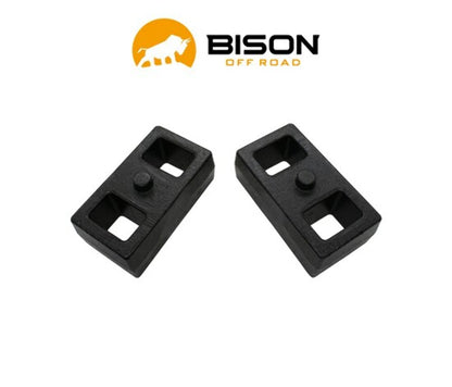Bison Off Road 2'' Cast Rear Block Kit GM Silverado, Sierra 2500/3500 HD W/ Overloads 11-18