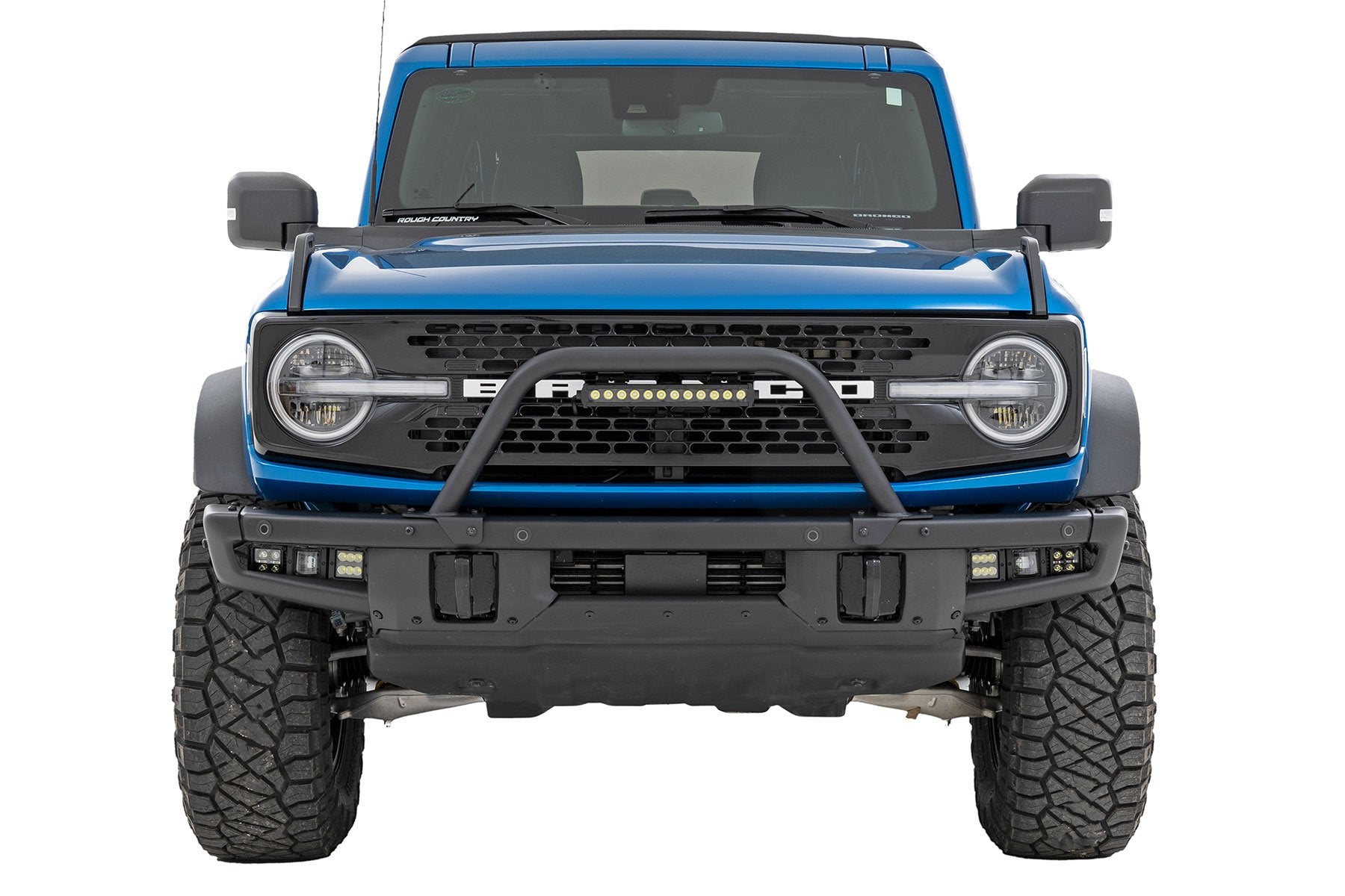 12" LED Light Bar Black Single Ford Bronco OE Modular Steel