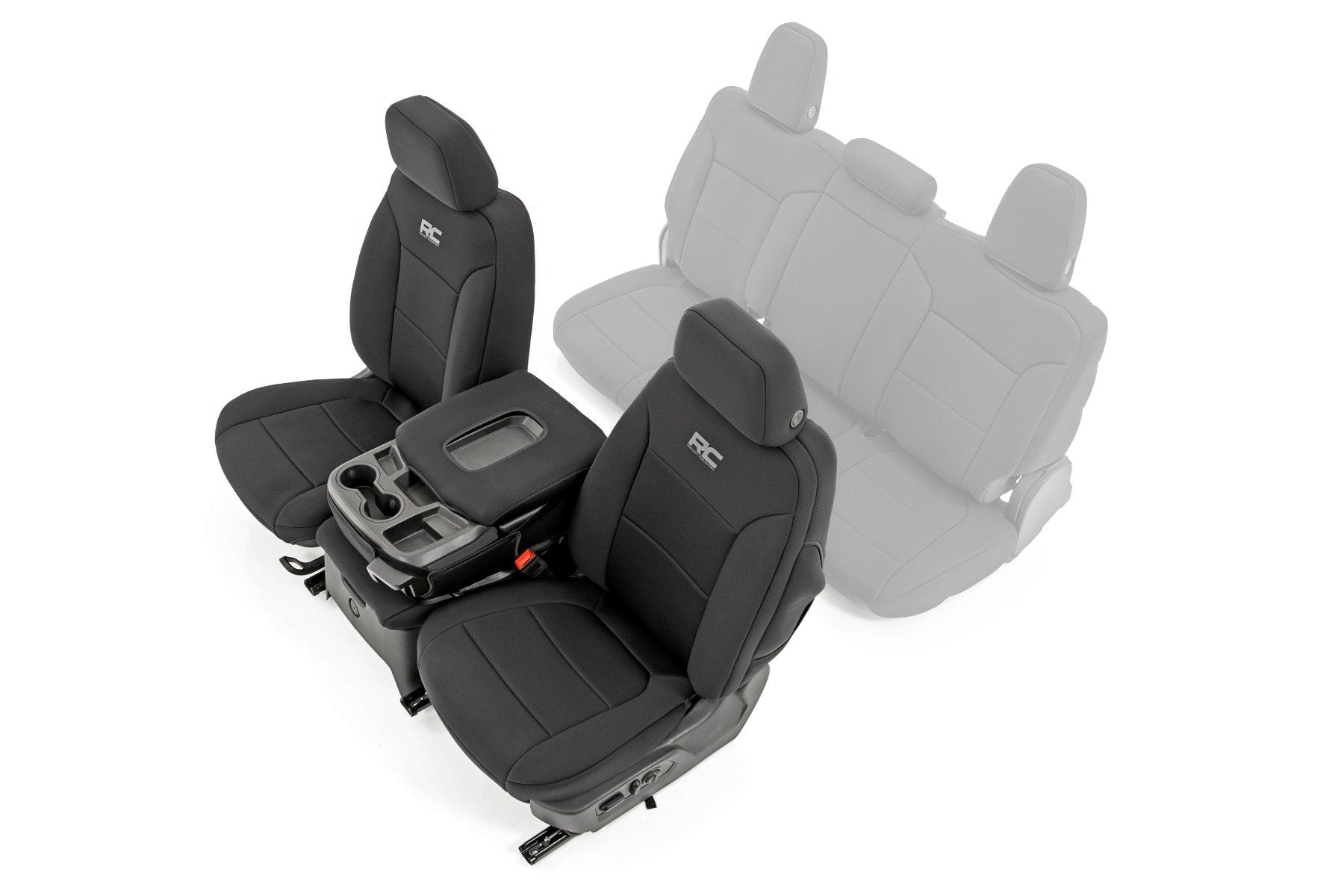 Rough Country GM Neoprene Seat Covers Black 19-21 1500 Silverado Sierra 91035