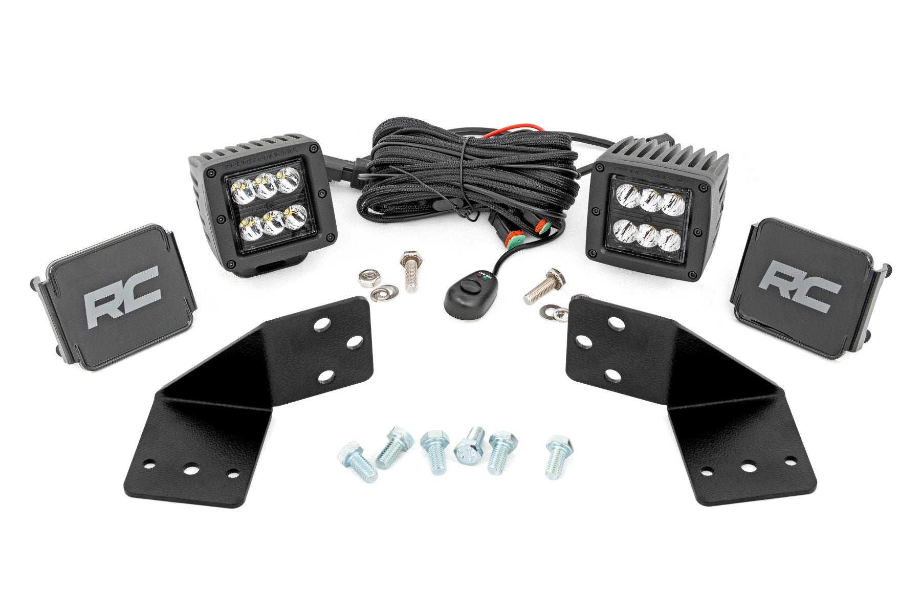 Rough Country LED Light Kit Rear Mount 2" Black Pair CFMOTO UFORCE 1000 96110