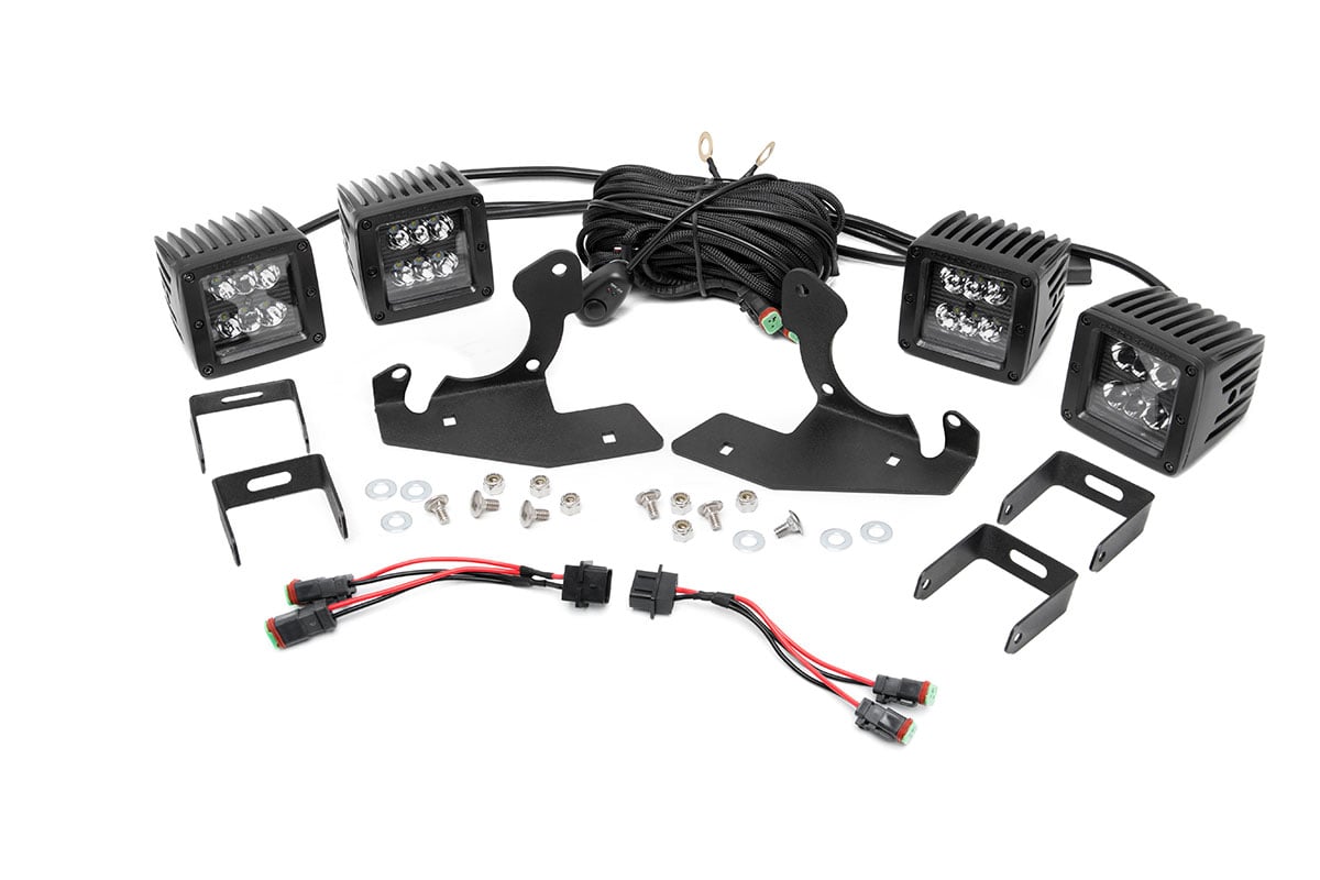 Rough Country Chevrolet LED Fog Light Kit Black Series 07-13 Silverado 1500 70762