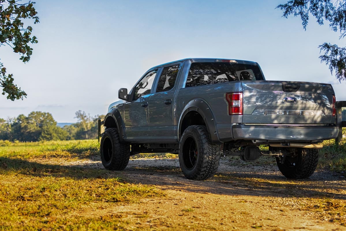 Rough Country Defender Fender Flares D1 Stone Gray for Ford F150 15-20 A-F11811-D1
