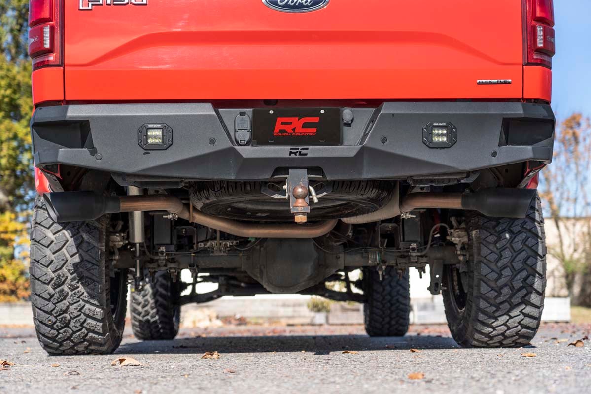 Rough Country Dual Cat-Back Exhaust System w/Black Tips 15-20 F-150 96006
