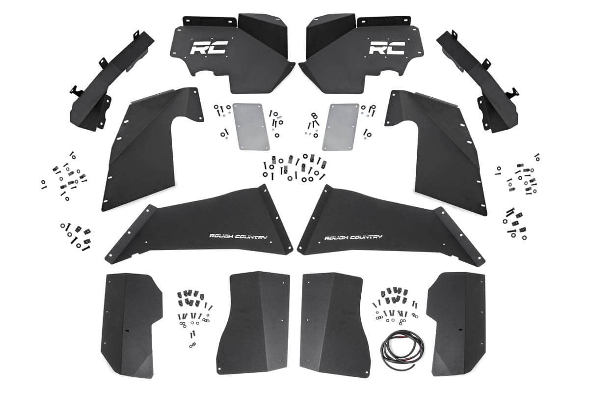 Rough Country Front/Rear Inner Fenders Set Vertex Shocks 07-18 Wrangler JK 10511V