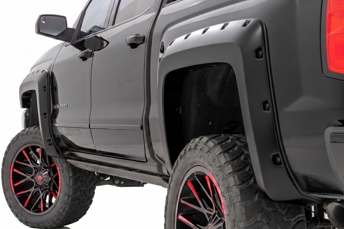 Rough Country Pocket Fender Flares Chevy Silverado 1500 14-18 / 2500HD 15-19