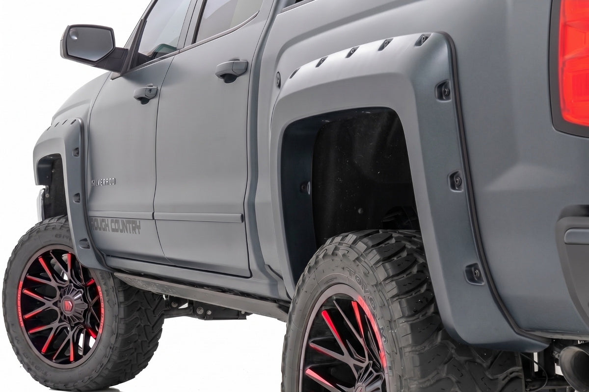 Rough Country Pocket Fender Flares Chevy Silverado 1500 14-18 / 2500HD 15-19