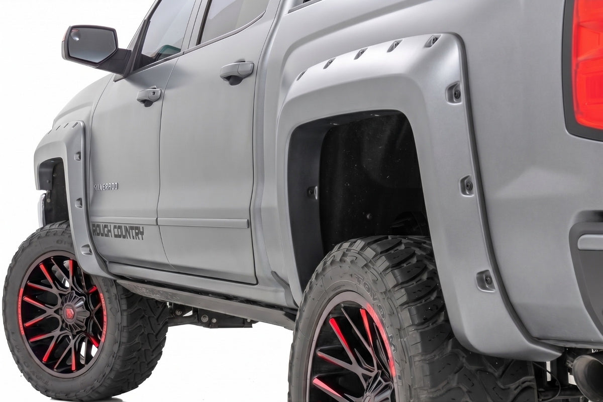 Rough Country Pocket Fender Flares Chevy Silverado 1500 14-18 / 2500HD 15-19