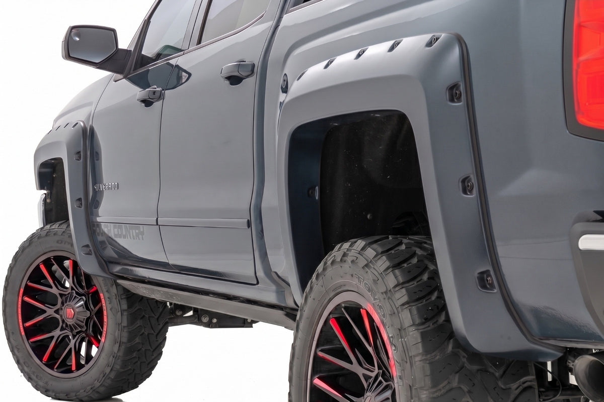 Rough Country Pocket Fender Flares Chevy Silverado 1500 14-18 / 2500HD 15-19