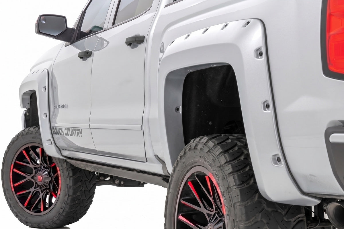 Rough Country Pocket Fender Flares Chevy Silverado 1500 14-18 / 2500HD 15-19