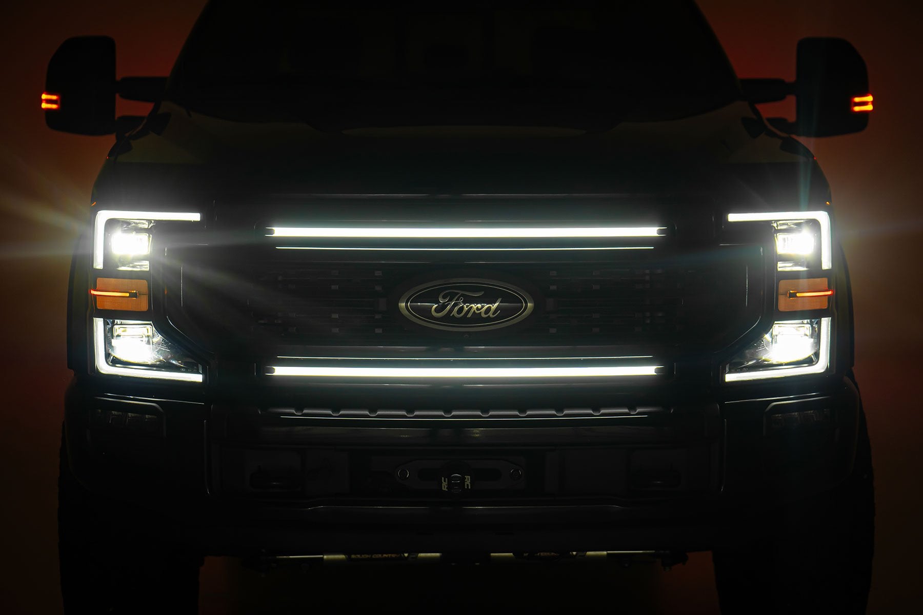 Rough Country LED Light Kit Grille Mount 30 Inch DRL for Ford F-250/F-350 17-22 70990A