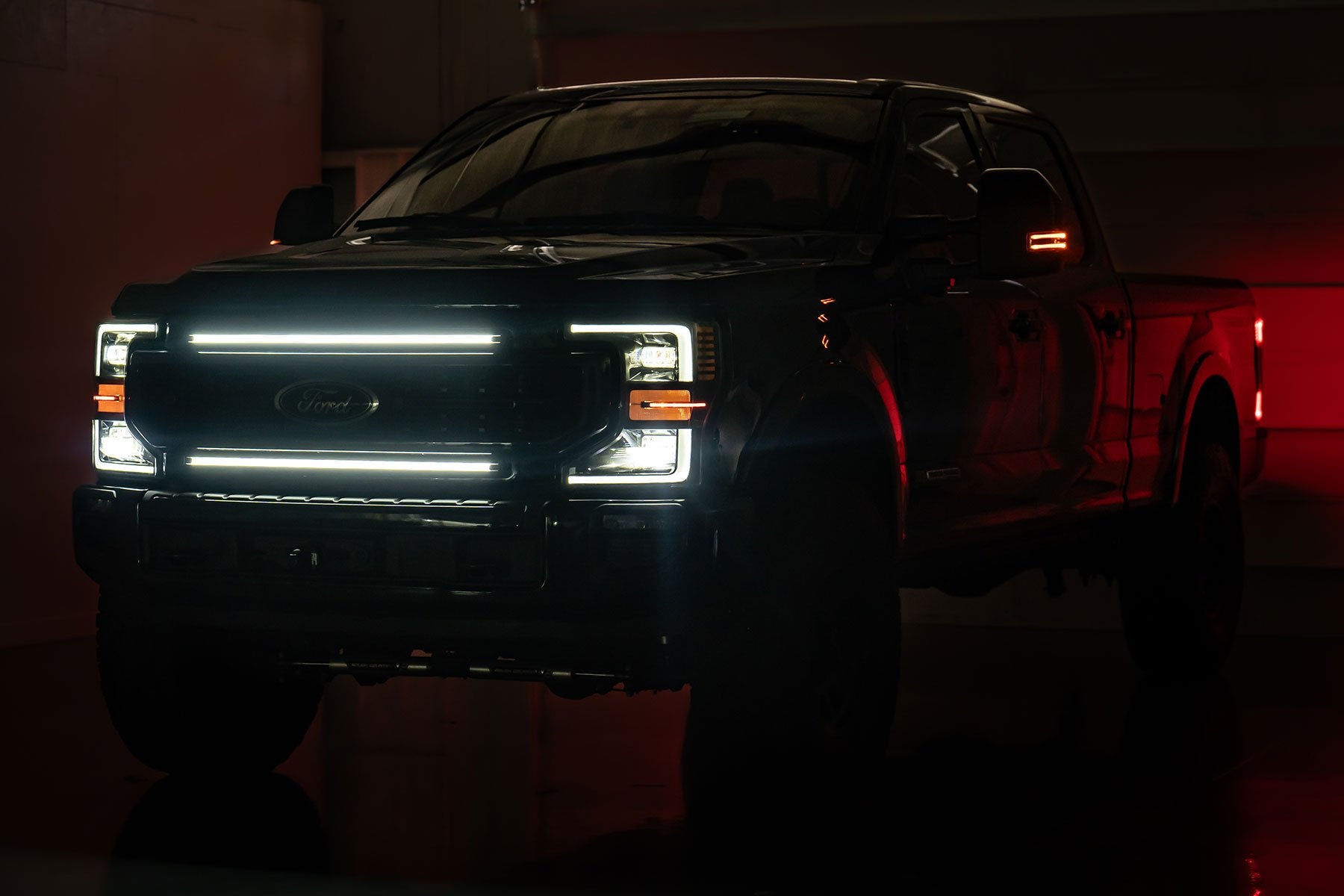Rough Country LED Light Kit Grille Mount 30 Inch DRL for Ford F-250/F-350 17-22 70990A