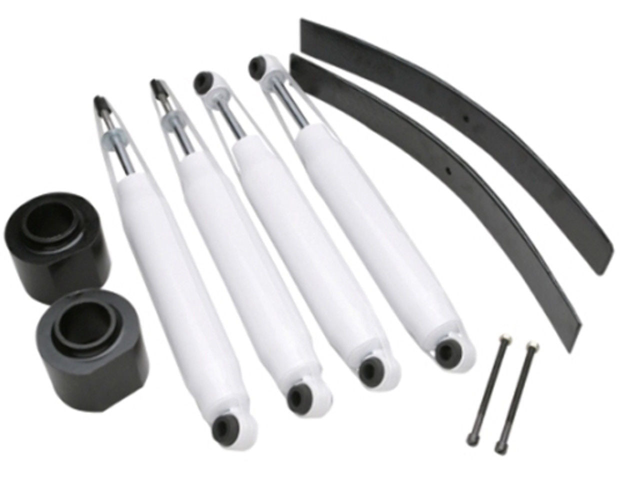 fits 2" Lift Kit w/ Add-A-Leafs & Performance Shocks for Jeep Cherokee XJ 84-01