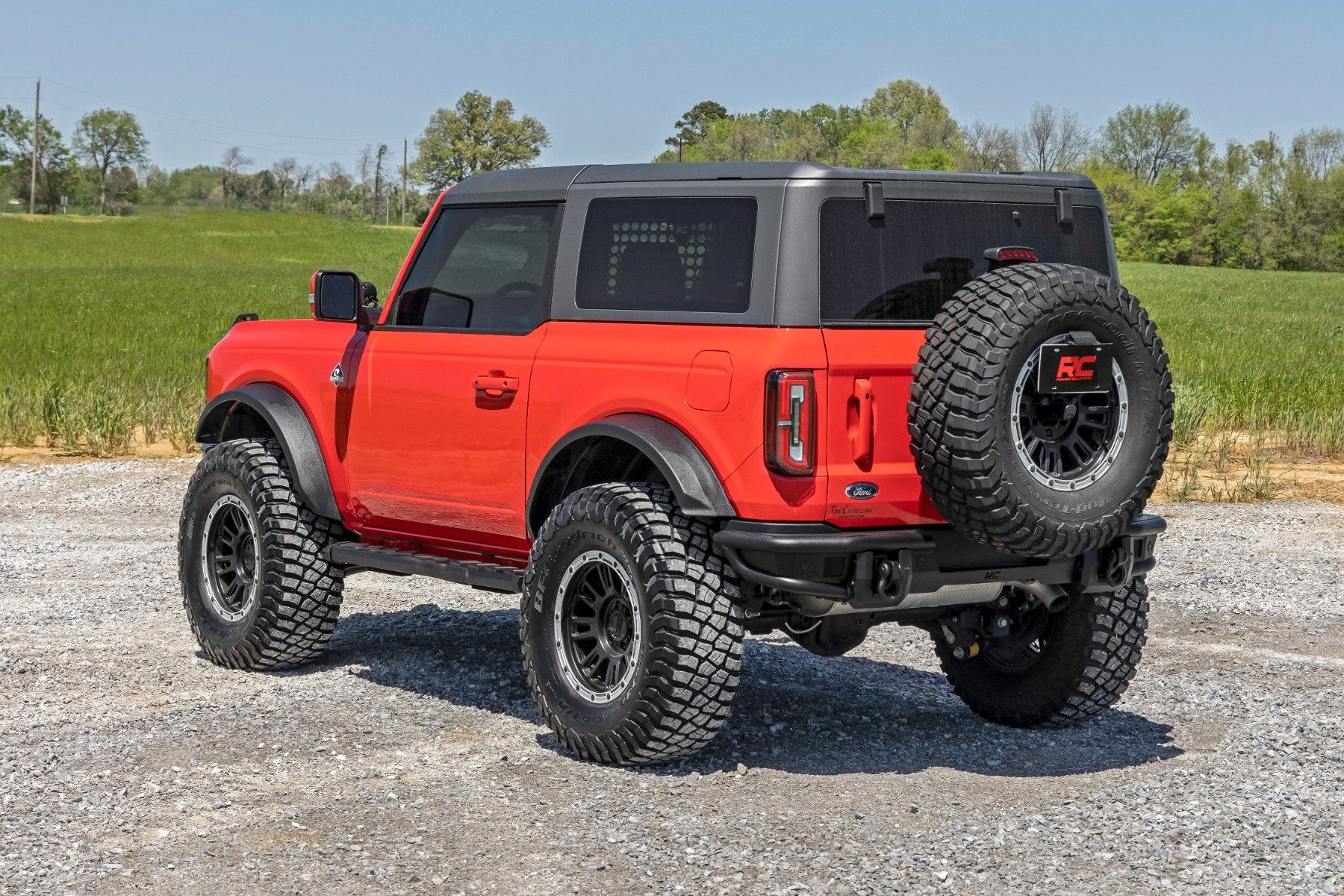Rough Country BA2 Running Boards Side Step Bars for Ford Bronco 2 Door 21-25 41008A