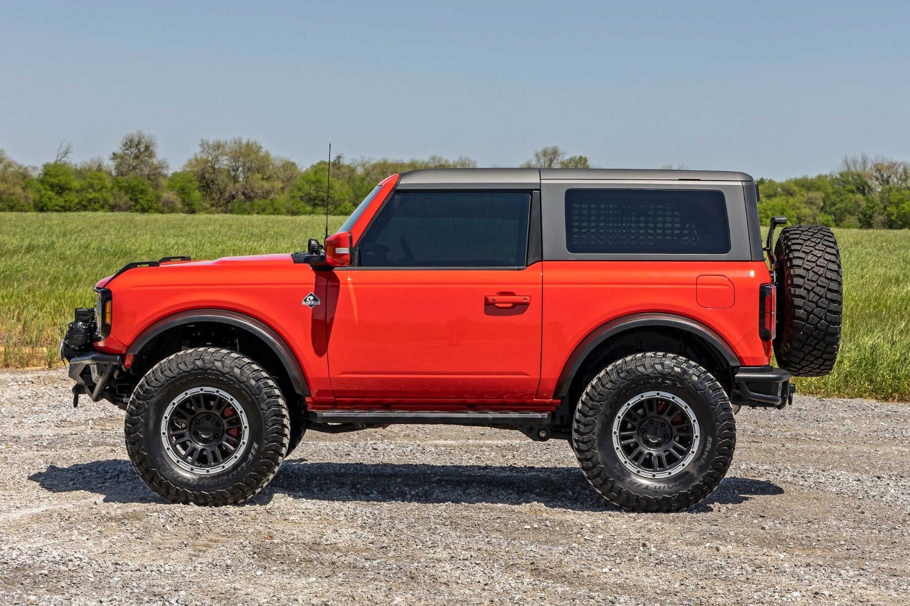 Rough Country BA2 Running Boards Side Step Bars for Ford Bronco 2 Door 21-25 41008A