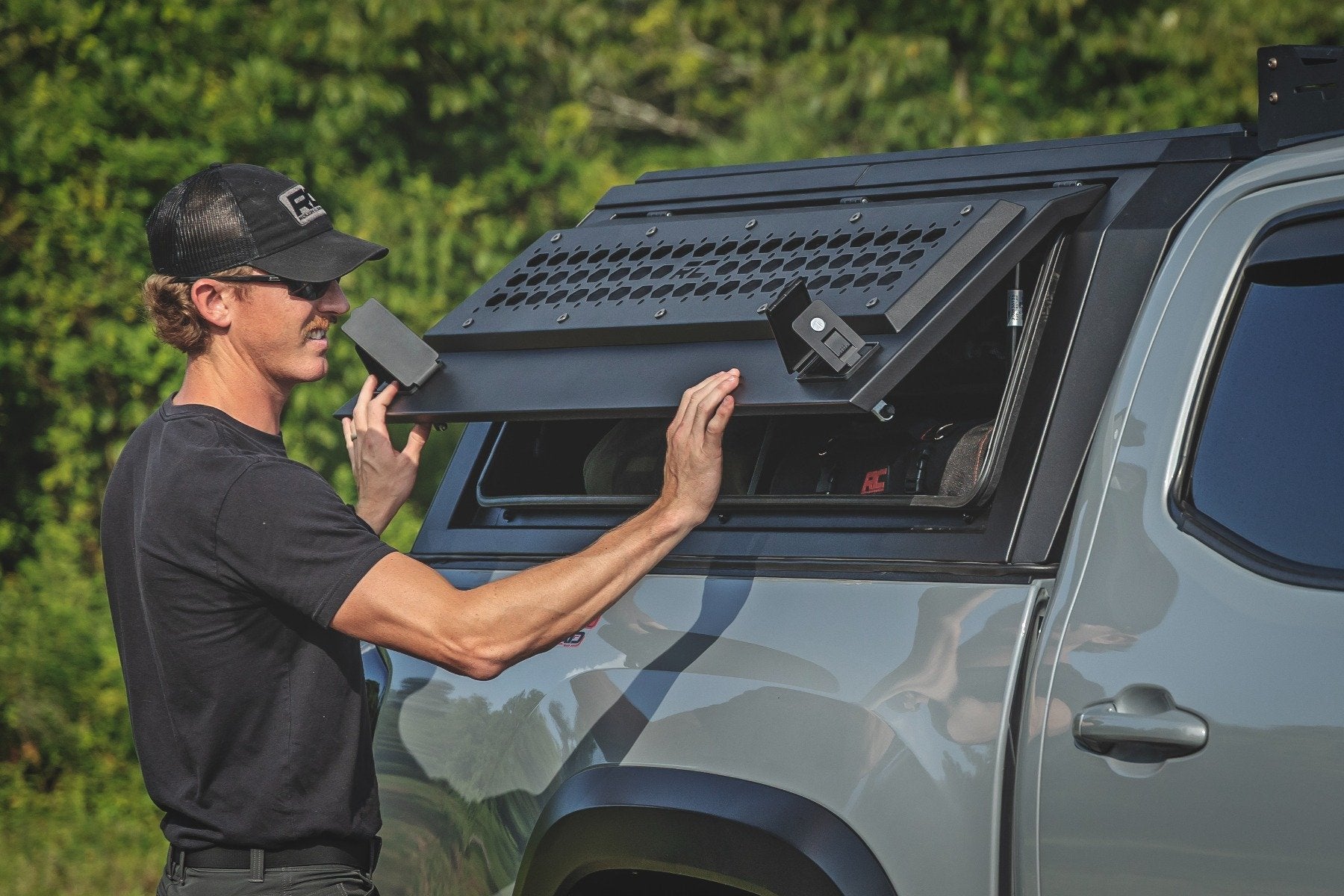 Rough Country Bed Cap Passenger Side Shelf Storage Bin for Toyota Tacoma 16-23 734065